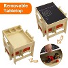 Kids Table and Chair Set, 4 in 1 Children Activity Table w/Storage, Removable Tabletop, Blackboard, 3-Piece Toddler Furniture Set for Art, Crafts - 3 of 4