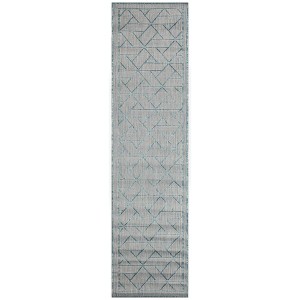 Liora Manne Carmel  Indoor/Outdoor Rug  Aqua.. - 1 of 4