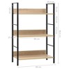 vidaXL Book Shelf Storage Bookcase Rack Organizer Furniture Engineered Wood - Oak and Black 35.6" - 3 of 4
