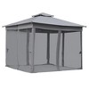 Outdoor Gazebo Tent with Double Roofs, Patio Gazebo with Mosquito Netting - 2 of 4