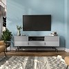 miBasics Meadowgrove Modern 3 Drawer TV Stand for TVs up to 65" with Cabinets Gray - 2 of 4