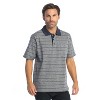 Gioberti Men's Regular Fit Yarn Dye Striped Short Sleeve Polo Shirt With Pocket - 3 of 4