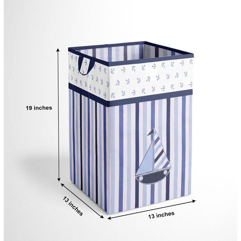 Bacati - Little Sailor Collapsible Laundry Hamper, 4 of 7