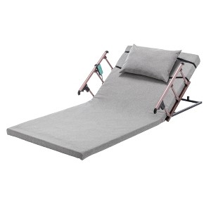 Electric Adjustable Bed Backrest, 300 lbs Weight Capacity, 4-68° Upgraded Lifting System with Collapsible Safety Rails, Remote Control, for Elderly - 1 of 4