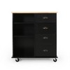 Kicthen Cart with Large Worktop and Drawers for Kitchen, Dinning Room - 2 of 4