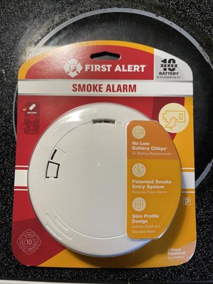 First Alert Pr710 10-year Battery Powered Slim Smoke Detector With ...