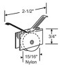 Brixwell 10-300 Patio Screen Door Roller Assy. 15/16in Nylon Wheel psr 2 - 2 of 2