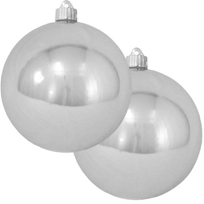 Christmas by Krebs 2ct Looking Silver Glass Shatterproof Christmas Ball Ornament  6" (150mm)