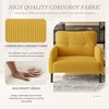MOONMISS corduroy fabric, comfortable monochrome single person wide seat chair, suitable for living rooms and bedrooms - 2 of 4