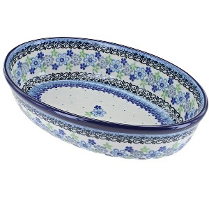 Blue Rose Polish Pottery 299 Ceramika Small Oval Baking Dish - 1 of 1