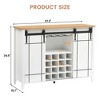 Whizmax Coffee Bar Cabinet with Storage,47" Wine Bar Cabinet with Sliding Barn Door,Sideboard Cabinet with 16 Bottle Wine Rack for Dining,Living Room - 2 of 4