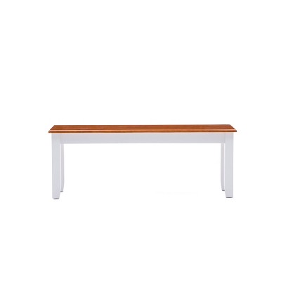 Bloomington 48" Cream and Honey Oak Shaker Bench