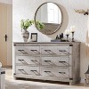 SinCiDo Farmhouse 54"W Dressing Table w/ 6 Drawers,Thick Plate Design,Large Drawer Cabinet/Wardrobe,Bedroom,Living Room & Corridor - 2 of 4