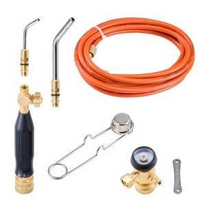 VEVOR Air Acetylene Torch Kit, Acetylene Gas Welding Tool with 149'' Hose, 2 Welding Tips, CGA200 Regulator & Torch Handle, Gold - 1 of 4