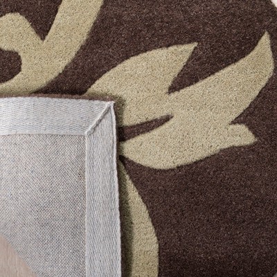 Soho 6' x 6' Square Brown and Multi Wool Area Rug