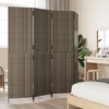 vidaXL Room Divider 4 Panels Gray Poly Rattan - 3 of 4