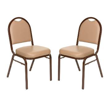 2pk Premium Vinyl Upholstered Stack Chair - Hampden Furnishings