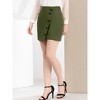 Allegra K Women's Asymmetric Wrap Skirt Stretchy Work Office Mini Skirt - 4 of 4