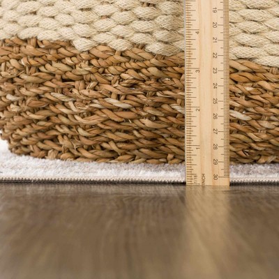 Herae Beige and Cream Washable Oriental Area Rug 9'2" x 12'