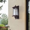 YIYIBYUS 1-Light Brown Outdoor Waterproof Wall Sconce with Glass Shade - 3 of 4