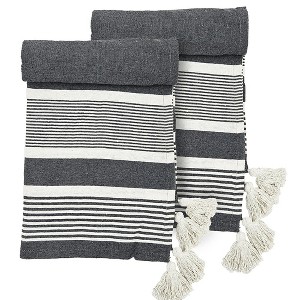 Paaaawaters 50x60" Conrad Grey Throw Blanket, 2 Pack - 1 of 4