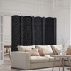 VEVOR 8 Panel Room Divider, Hand-Woven Folding Privacy Screens with Hinges, Portable and Freestanding Partition Room Dividers and Wall Divider,Black - 2 of 4