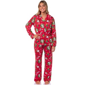 Elf The Movie Women's Santa's Coming! Christmas Tossed Sleep Pajama Set - 1 of 4
