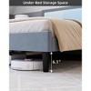 Full Bed Frame, Upholstered Platform Bed with Mix Color Headboard, Wood Slats Support, Mattress Foundation, No Box Spring Needed, Easy Assembly - 4 of 4