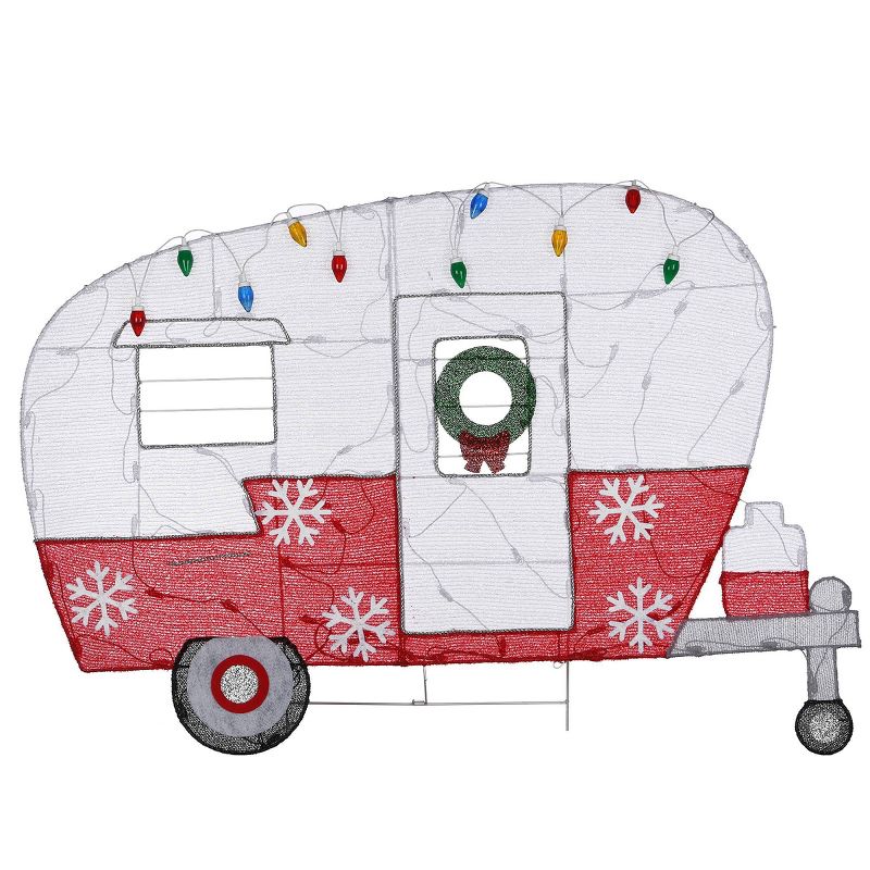 32&#34; LED Pre-Lit Holiday Camper Christmas Novelty Sculpture Light - National Tree Company, 4 of 8