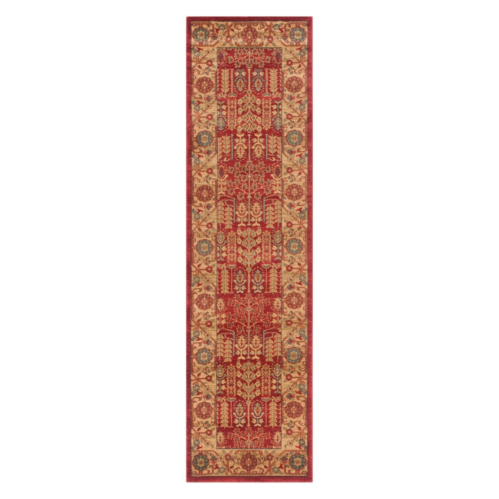  Runner Garrison Floral Area Rug Red/Natural