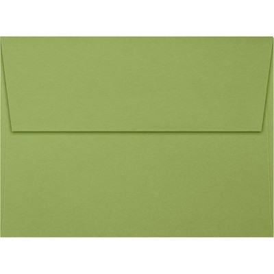 LUX 5 1/4"x7 1/4" 70lbs. A7 Invitation Env W/Peel & Press Avocado Green EX4880-27-50