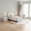 Bed Frame for Kids, Upholstered Platform Bed Frame with Adjustable Headboard & Led Light, Wooden Slats Support, No Box Spring Needed - 4 of 4