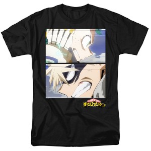 My Hero Academia Izuku Midoriya Katsuki Bakugo Close Adult T-Shirt Black - 1 of 4