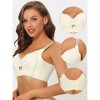 Allegra K Women's Wide Straps High Back Padded Lace Push Up Full Coverage  Bralette Beige 38c : Target