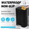 13 Gallon / 50 Liter Metal Kitchen Trash Can with Lid, Large Rustproof Garbage Can for Kitchen, Step-on Trash Bin with Inner Bucket - 4 of 4