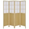 Vynxaria Gabby Natural 4-Panel Room Divider Folding Shoji Screen - 4 of 4