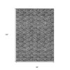 Gray Charcoal And Silver Geometric Washable Indoor Outdoor Area Rug - 3 of 4