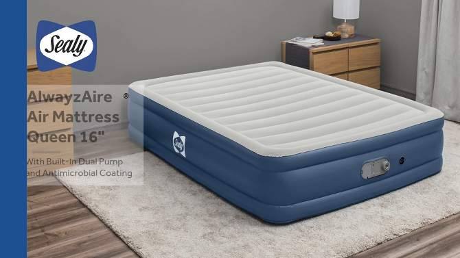 Sealy AlwayzAire Air Mattress Queen with Built-in Dual Pump, 2 of 14, play video