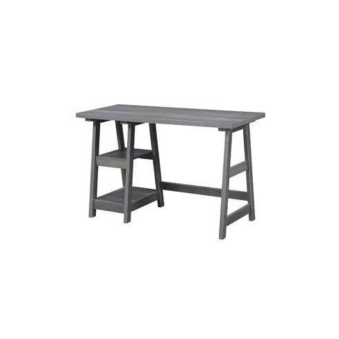 Designs2go Trestle Desk Charcoal Gray Johar Furniture Target
