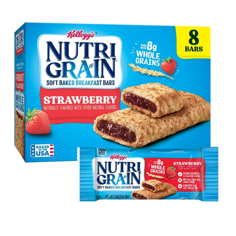 Nutri-Grain Strawberry Soft Baked Breakfast Bars - 8ct/10.4oz, 1 of 8