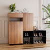 HYLEORY Farmhouse Shoe Storage Cabinet with Shoe Bench, 4-Tier Shoe Cabinet Shelves for 20 Pairs - 3 of 4