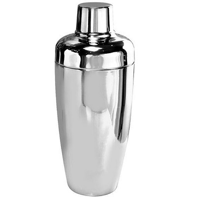 Sol Living Stainless Steel Deluxe Cocktail Shaker Bottle for Bartenders with Strainer