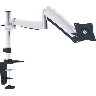 Ergotech Single 320 Series Articulating LCD Monitor Arm - 14" pole - Silver - Desk Clamp + Grommet Mount - Single w/Adjustable & Fixed Link