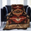 1pc Boho Patchwork Flannel Blanket, Ideal Birthday or Holiday Gift for Adults, Bold Geometric Pattern, Christmas Gift. - 4 of 4
