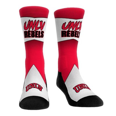 NCAA UNLV Rebels Adult Battle Call Crew Socks - L/XL