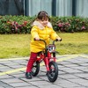 Qaba 12" Kids Balance Bike, No Pedal Training Bicycle, Motorbike Look, Steel Frame, with Inflatable Rubber Tires, Handlebar, for 3-6 Years Old, Red - image 2 of 4