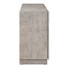 Treasure Trove Accents 4 Door Credenza Edgecomb: Cathedral Design, Metal Hardware, Cord Management - 3 of 4