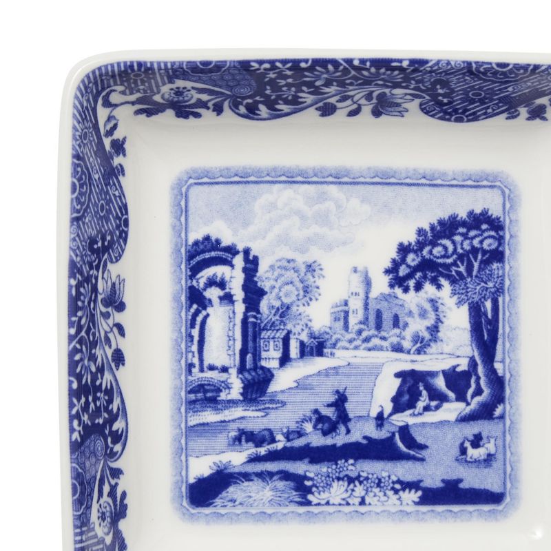 Spode Blue Italian Square Dishes Set of 4, 3 of 8