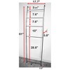 Evideco French Home Goods Freestanding Bath Towel Ladder Wall Leaning Drying Rack 4 Bars Metal White - 4 of 4