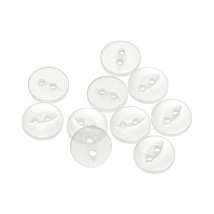 Unique Bargains Round Resin 2-Hole Fish Eye Craft Replacement Sewing Button 10 Pcs - 1 of 4